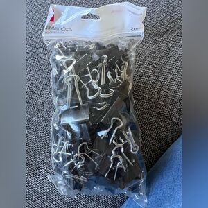 Black Binder Clips Assorted Sizes
Office Depot 
200 count